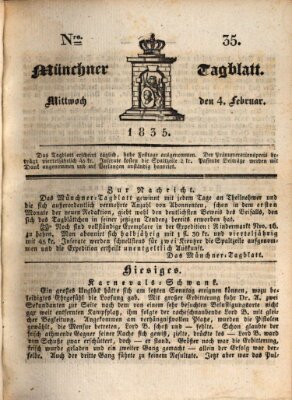 Münchener Tagblatt Mittwoch 4. Februar 1835