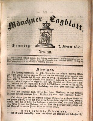 Münchener Tagblatt Samstag 7. Februar 1835