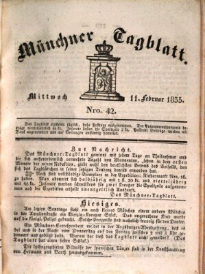 Münchener Tagblatt Mittwoch 11. Februar 1835