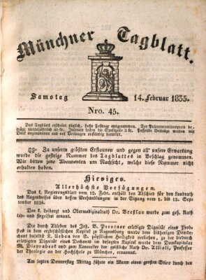 Münchener Tagblatt Samstag 14. Februar 1835