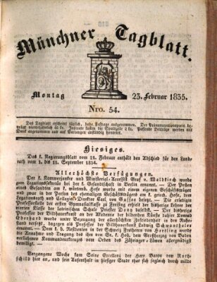 Münchener Tagblatt Montag 23. Februar 1835