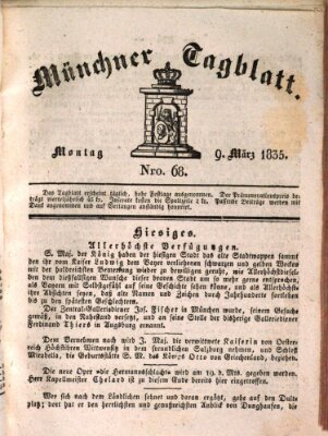 Münchener Tagblatt Montag 9. März 1835