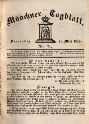 Münchener Tagblatt Donnerstag 12. März 1835