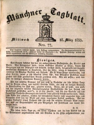 Münchener Tagblatt Mittwoch 18. März 1835