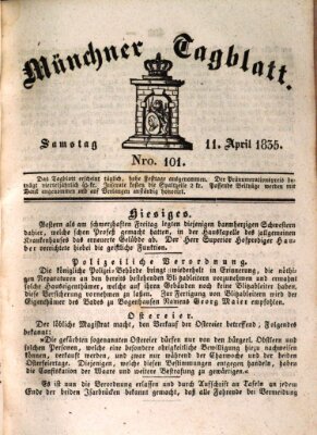 Münchener Tagblatt Samstag 11. April 1835