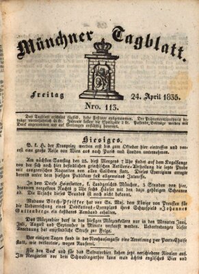 Münchener Tagblatt Freitag 24. April 1835