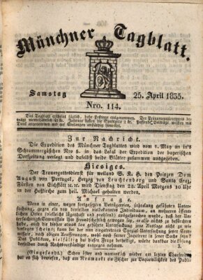 Münchener Tagblatt Samstag 25. April 1835