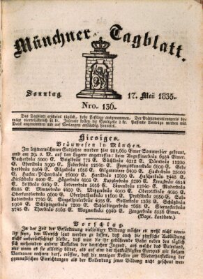 Münchener Tagblatt Sonntag 17. Mai 1835