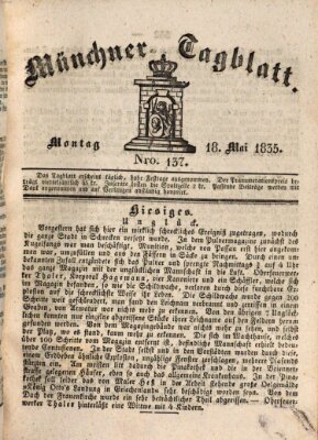 Münchener Tagblatt Montag 18. Mai 1835