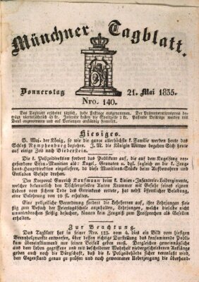 Münchener Tagblatt Donnerstag 21. Mai 1835