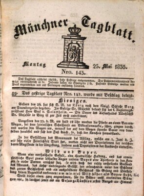 Münchener Tagblatt Montag 25. Mai 1835