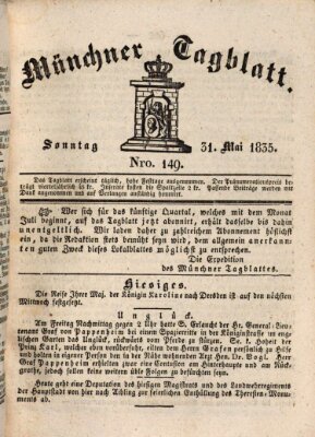 Münchener Tagblatt Sonntag 31. Mai 1835