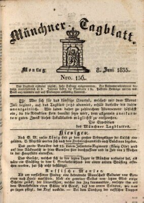 Münchener Tagblatt Montag 8. Juni 1835