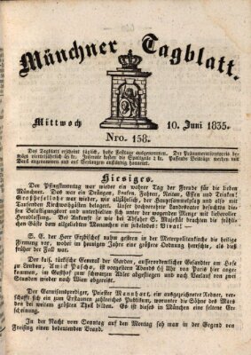 Münchener Tagblatt Mittwoch 10. Juni 1835