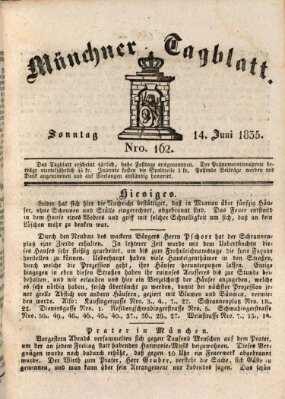 Münchener Tagblatt Sonntag 14. Juni 1835