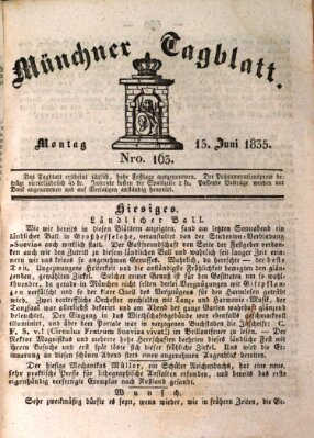 Münchener Tagblatt Montag 15. Juni 1835