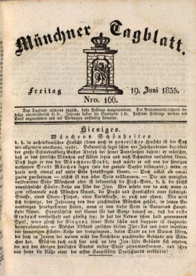 Münchener Tagblatt Freitag 19. Juni 1835