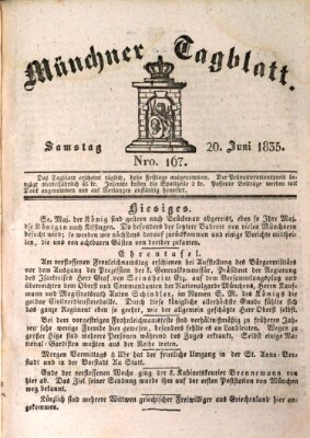 Münchener Tagblatt Samstag 20. Juni 1835