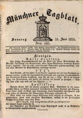 Münchener Tagblatt Sonntag 21. Juni 1835