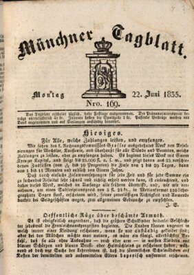 Münchener Tagblatt Montag 22. Juni 1835