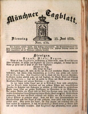 Münchener Tagblatt Dienstag 23. Juni 1835