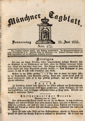 Münchener Tagblatt Donnerstag 25. Juni 1835