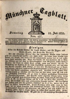 Münchener Tagblatt Samstag 11. Juli 1835