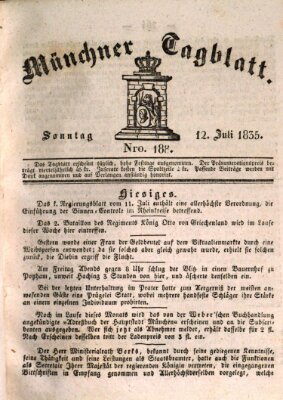 Münchener Tagblatt Sonntag 12. Juli 1835