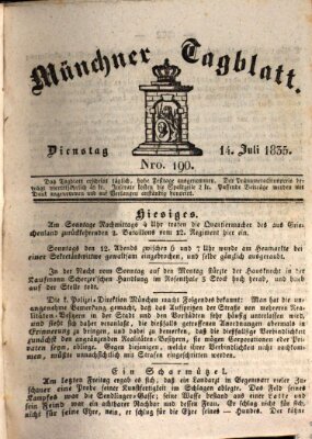 Münchener Tagblatt Dienstag 14. Juli 1835