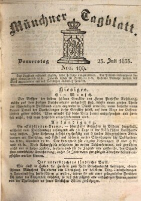 Münchener Tagblatt Donnerstag 23. Juli 1835