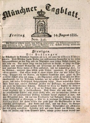 Münchener Tagblatt Freitag 14. August 1835