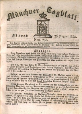 Münchener Tagblatt Mittwoch 26. August 1835