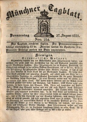 Münchener Tagblatt Donnerstag 27. August 1835