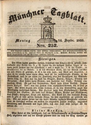 Münchener Tagblatt Montag 14. September 1835