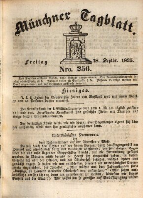 Münchener Tagblatt Freitag 18. September 1835