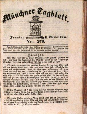 Münchener Tagblatt Sonntag 11. Oktober 1835