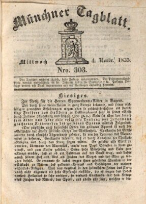 Münchener Tagblatt Mittwoch 4. November 1835