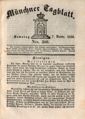 Münchener Tagblatt Samstag 7. November 1835