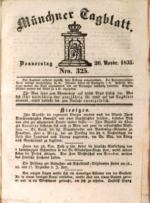 Münchener Tagblatt Donnerstag 26. November 1835