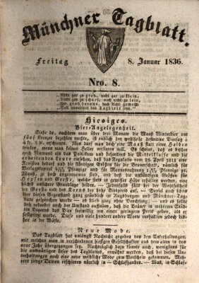 Münchener Tagblatt Freitag 8. Januar 1836