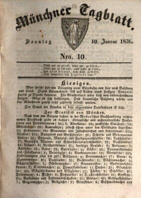 Münchener Tagblatt Sonntag 10. Januar 1836