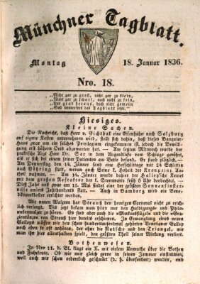 Münchener Tagblatt Montag 18. Januar 1836