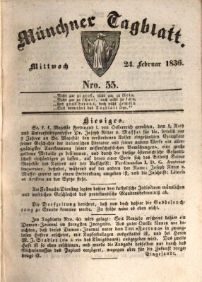 Münchener Tagblatt Mittwoch 24. Februar 1836