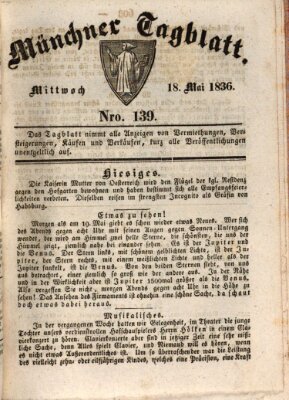 Münchener Tagblatt Mittwoch 18. Mai 1836