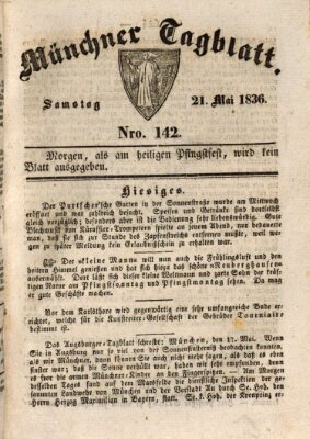 Münchener Tagblatt Samstag 21. Mai 1836