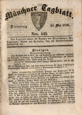 Münchener Tagblatt Dienstag 24. Mai 1836