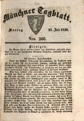 Münchener Tagblatt Montag 25. Juli 1836