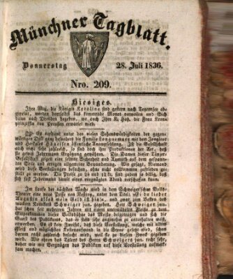 Münchener Tagblatt Donnerstag 28. Juli 1836