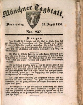 Münchener Tagblatt Donnerstag 25. August 1836