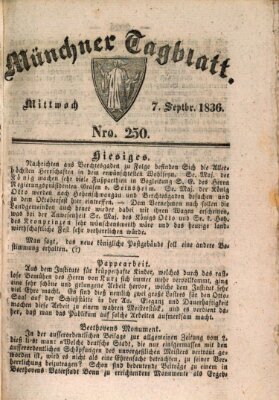 Münchener Tagblatt Mittwoch 7. September 1836